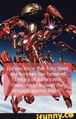 ironman, hero, facts, comics, marvel, israel, palestine, idf