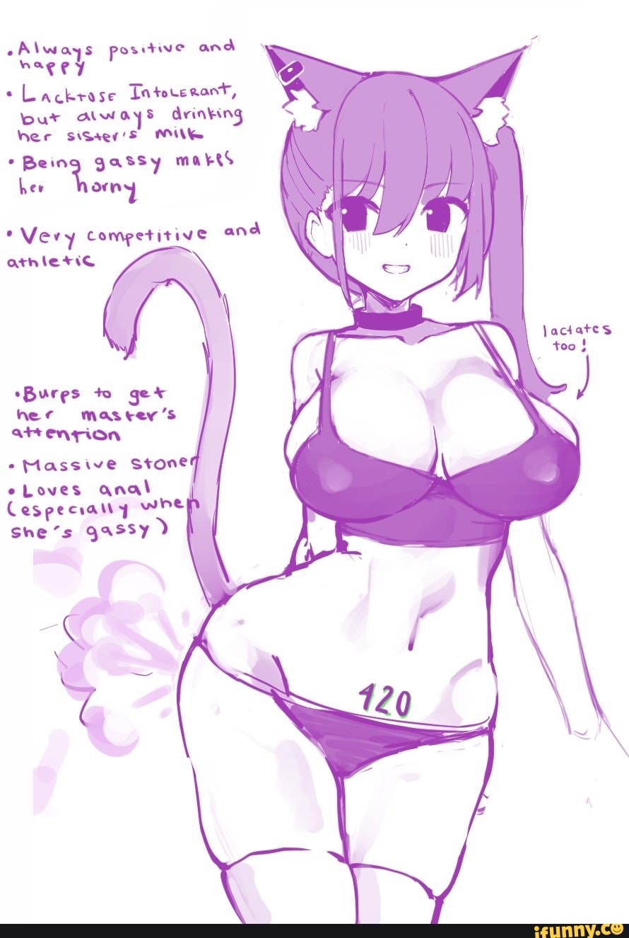 Always positive and wagey P
Lackrase Tatorenant, bur always drinking her sisser'S Mile
Being gassy makes hew horny
Very Competitive ana
le
Jactates too
*Bures to gex her mastey's att enrion
"Massive Stone
Loves anal
Cespecrany whe she's gassy)