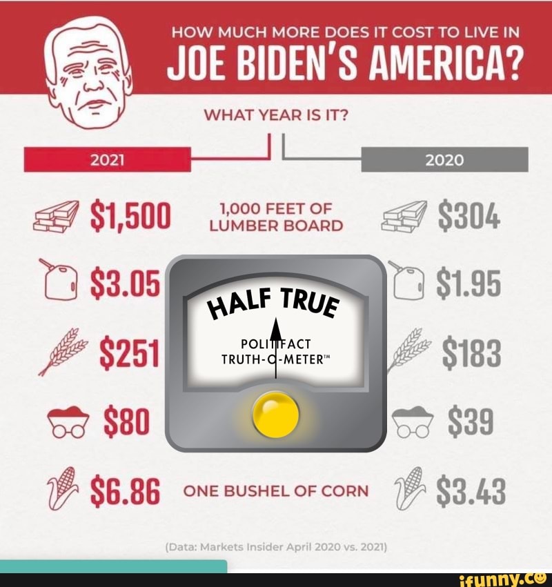 HOW MUCH MORE DOES IT COST TO LIVE IN JOE BIDEN'S AMERICA? 2020 WHAT