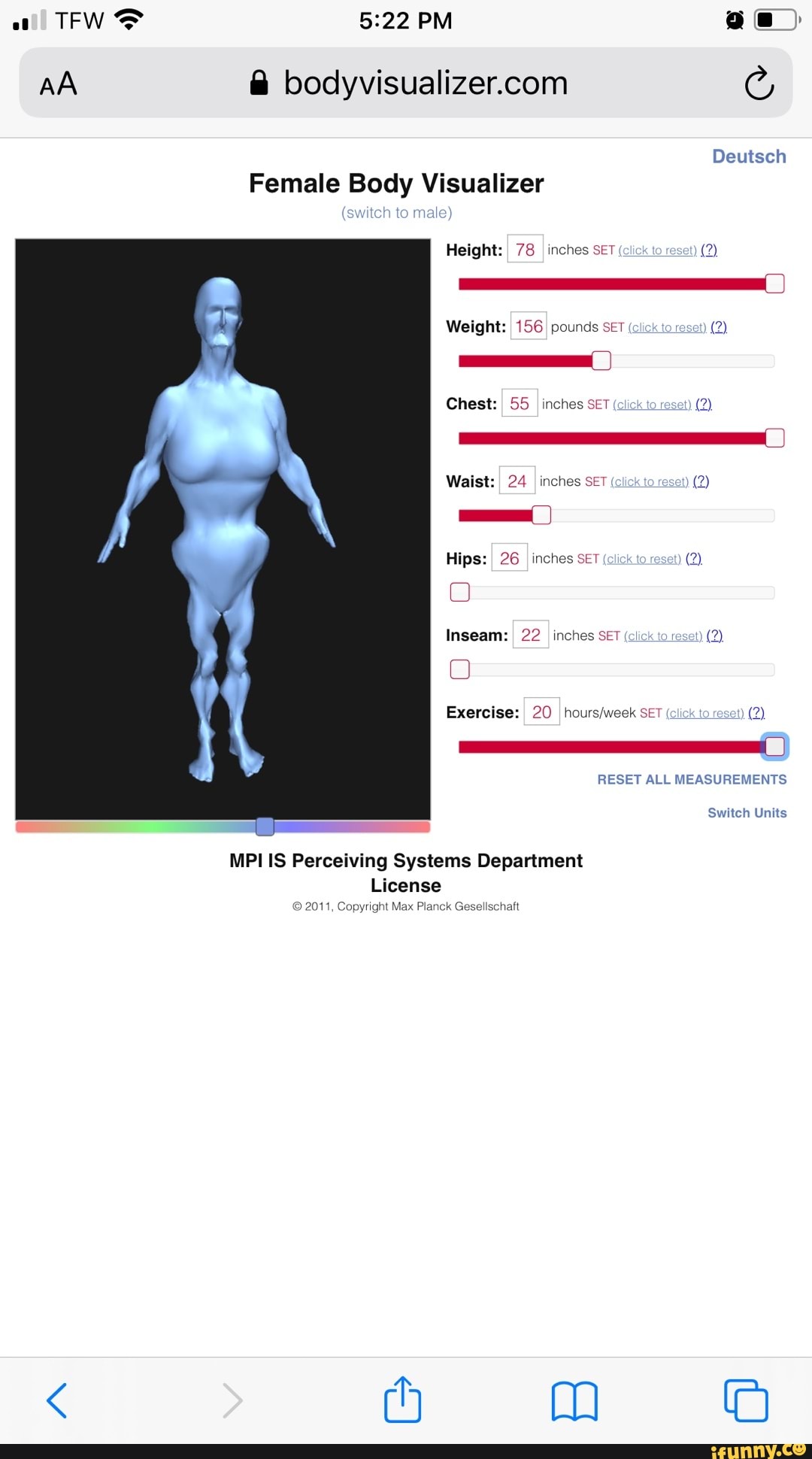 All TEW PM ae) AA Deutsch Female Body Visualizer (switch to male ...