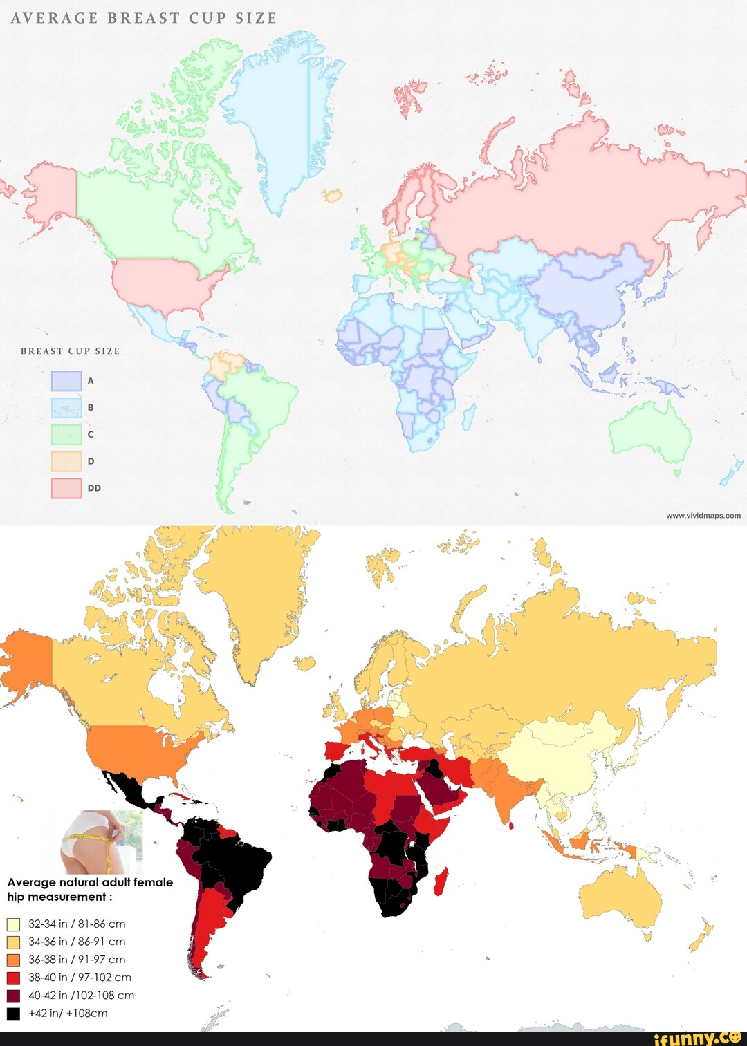 Mapsome 🌎 on X: Average breast size by country Follow @mapsome