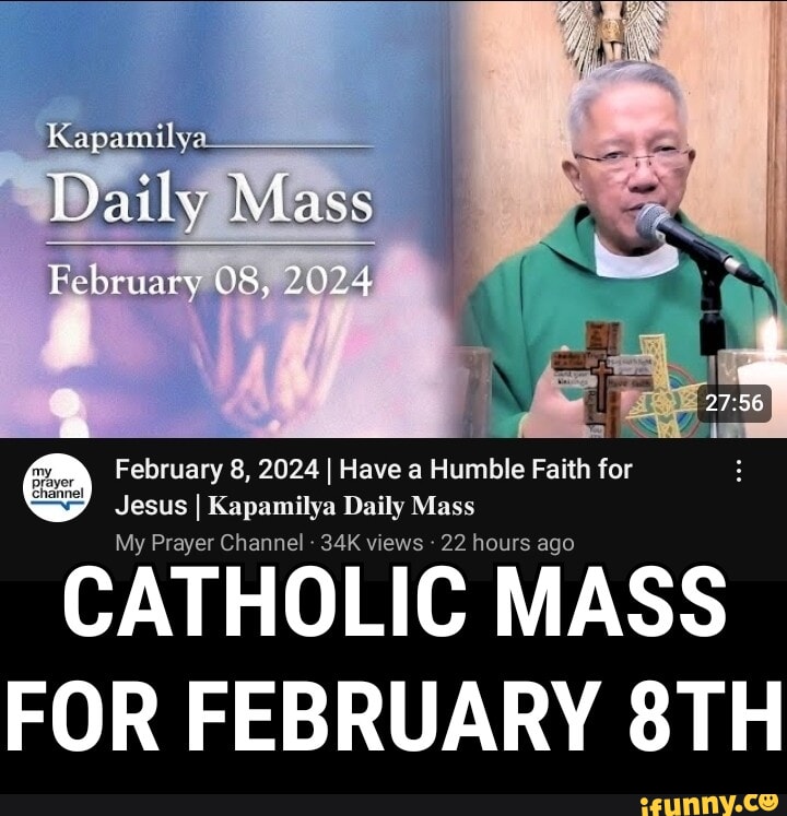 Kapamilya Daily Mass February 08 2024 February 8 2024 I Have A Humble Faith For Jesus I Kapamilya Daily Mass February 08 2024 February 8 2024 I Have A Humble Faith For Jesus I