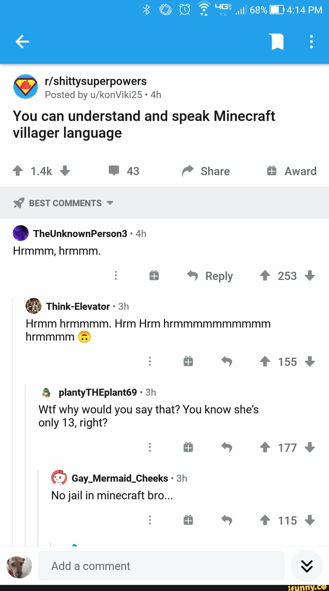 You can understand and speak Minecraft villager language BEST COMMENTS