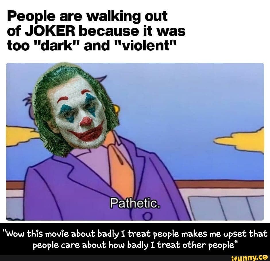 People are walking out of JOKER because it was too 