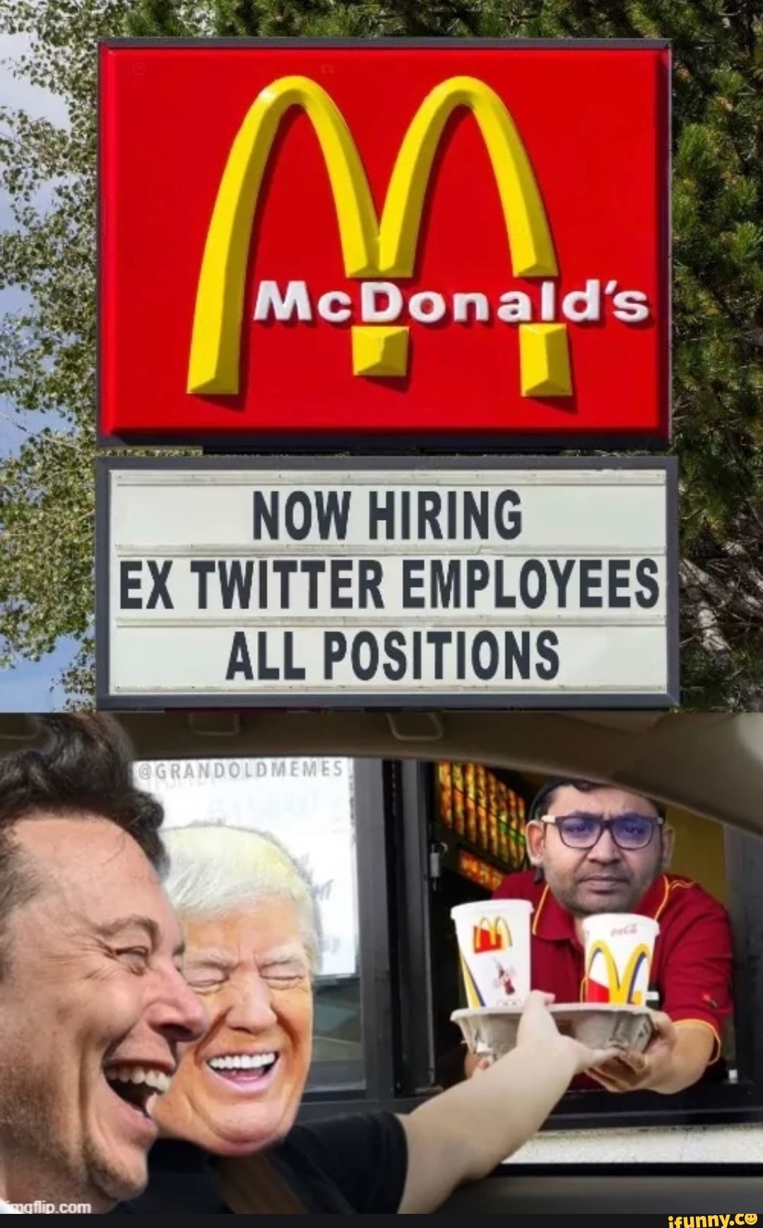 NOW HIRING EX TWITTER EMPLOYEES ALL POSITIONS McDonald's I - iFunny