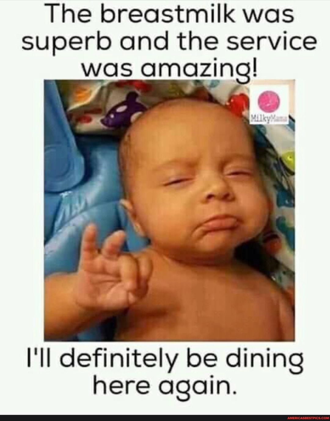 The breastmilk was superb and the service was amazing!
I'll definitely be dining here again.