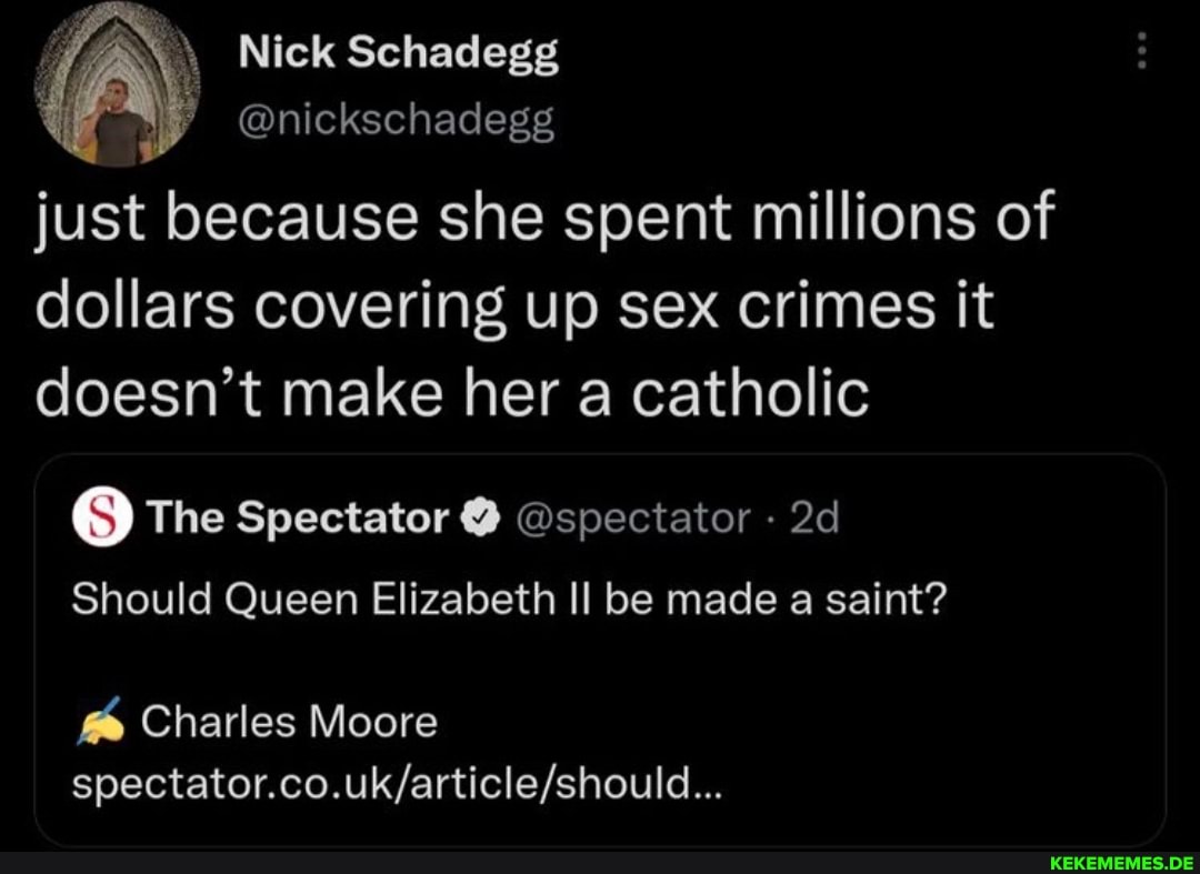 Nick Schadegg @nickschadegg just because she spent millions of dollars covering 