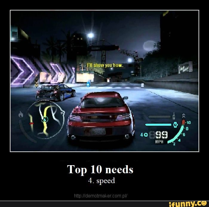 Top 10 needs
4. speed