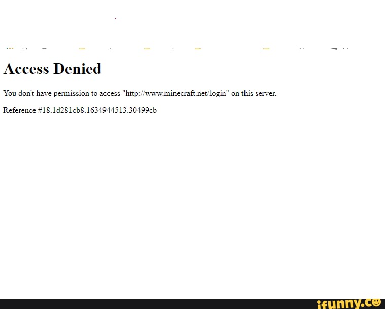 Access Denied 'You don't have permission to access on this server. Reference 18.1d281cb8