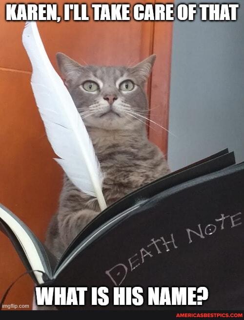 KAREN, I'LL TAHE CARE OF THAT WHAT IS HIS NAME? - America’s best pics