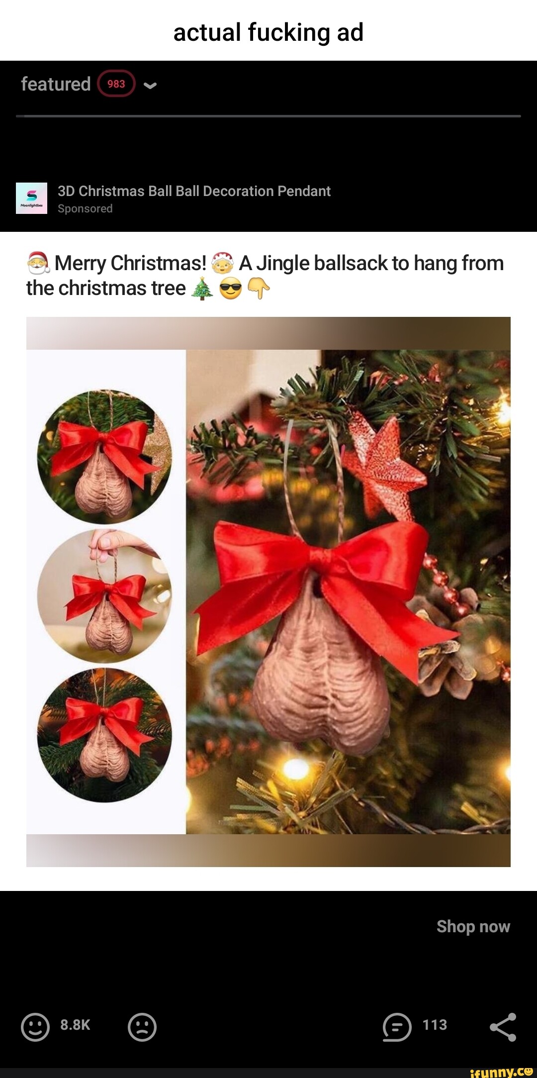 Actual fucking ad featured Christmas Ball Ball Decoration Pendant ...