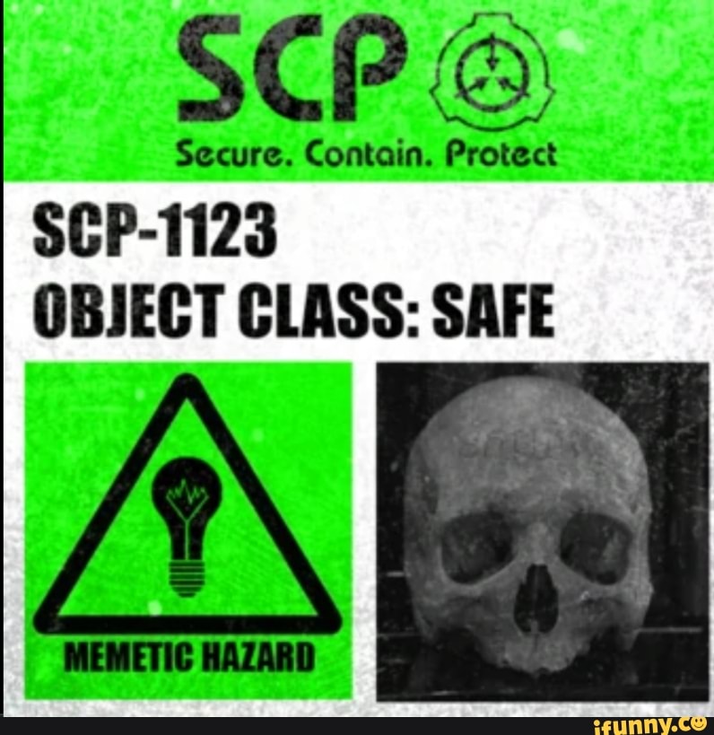 Scp Secure Contain Protect Scp 1123 Object Class Safe Ifunny