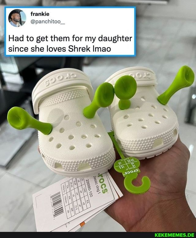 frankie @panchitoo_ Had to get them for my daughter since she loves Shrek Imao