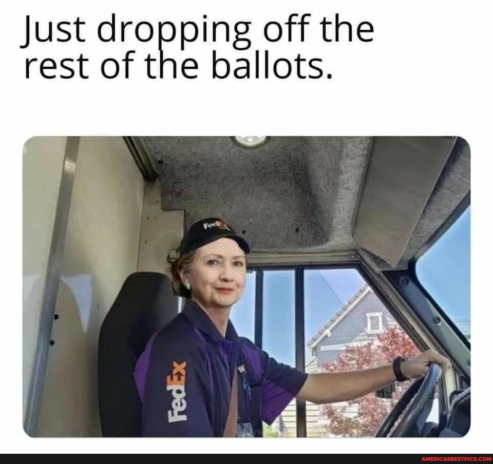 Just dropping off the rest of the ballots.