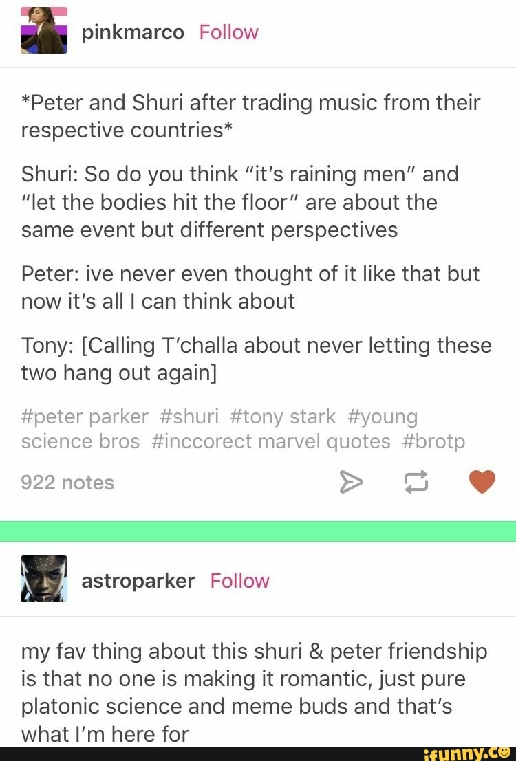 Peter And Shuri After Trading Music From Their Respective