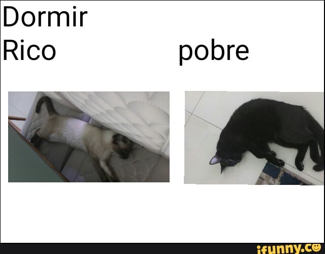 Dormir
Rico pobre