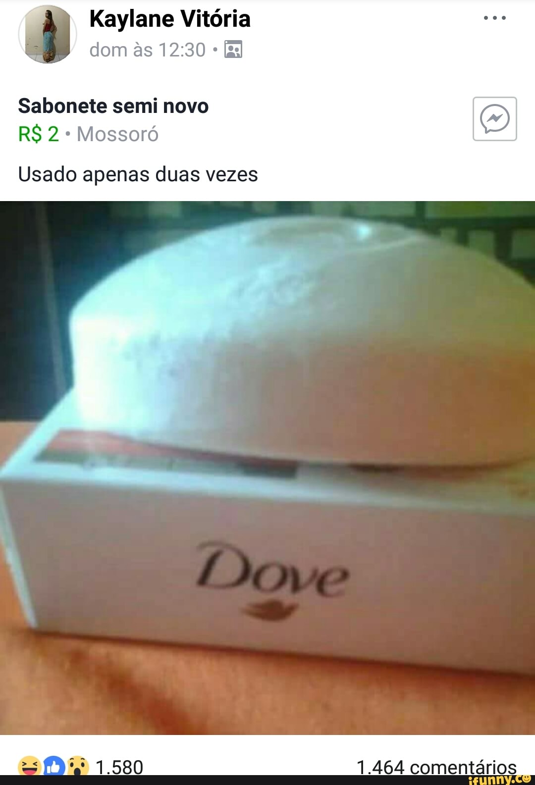 Kaylane Vitória
Sabonete semi novo
Mossoró
Usado apenas duas vezes