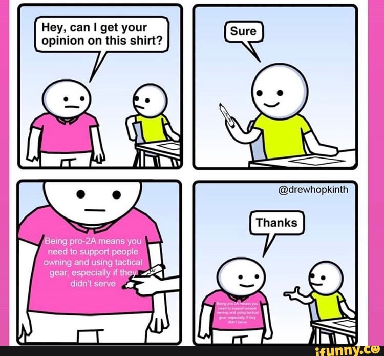 Hey, can I get your
opinion on this shirt?
need to support people