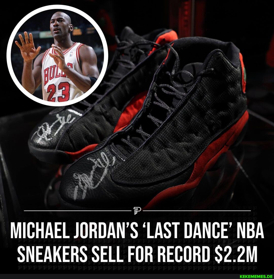 A Pair Of Sneakers Worn By Nba Superstar Michael Jordan Has Sold For 22m Making Them The Most