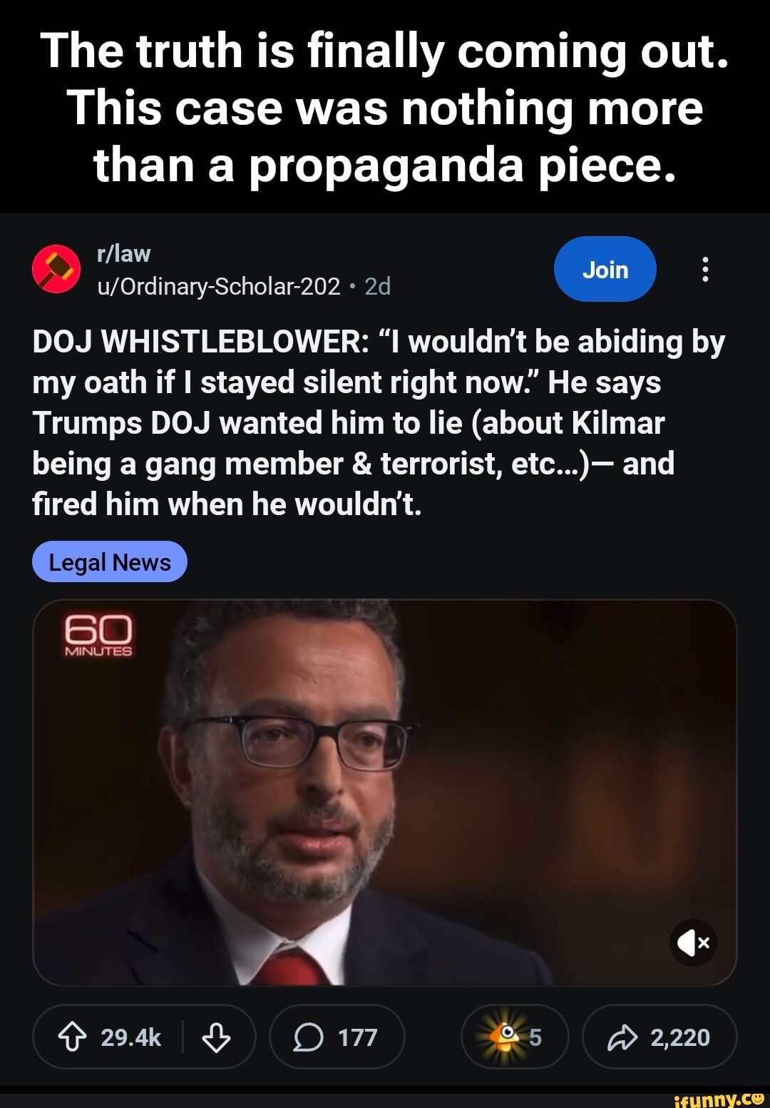 A meme about the truth finally coming out
