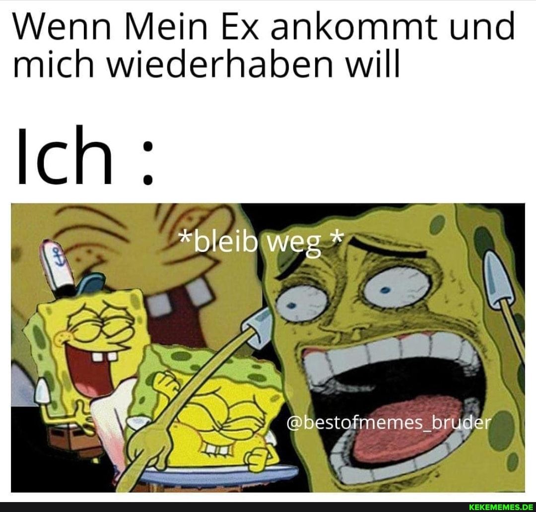 Wenn Mein Ex ankommt und mich wiederhaben will
Ich:
*bleib weg *