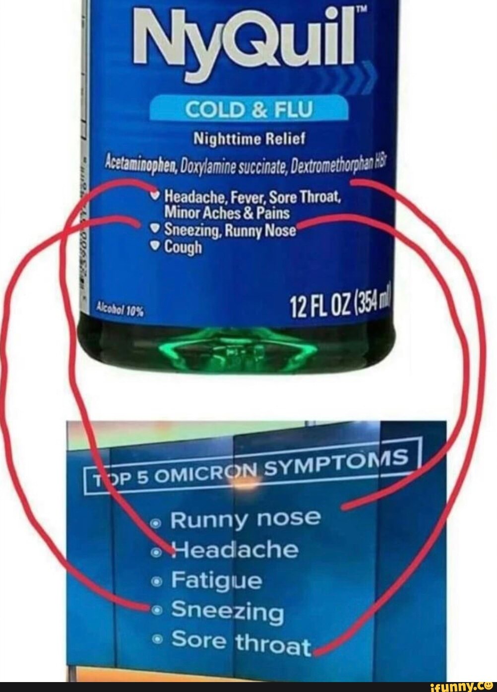 NyQuil COLD & FLU Nighttime Relief Acetaminophen, Doxylamine succinate