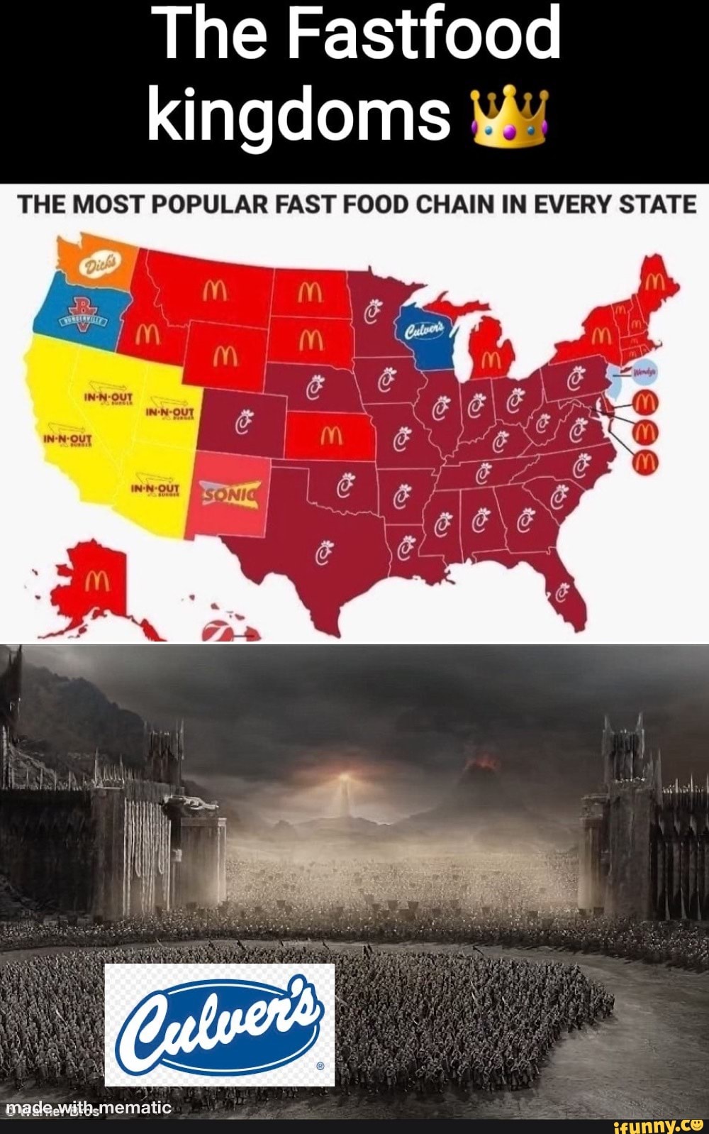 The Fastfood Kingdoms THE MOST POPULAR FAST FOOD CHAIN IN EVERY STATE 