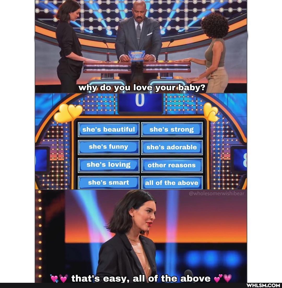 ca--
why do you love your baby?
she's beautiful she's strong she's funny she's adorable she's loving I other reasons II she's smart all af the above
pe