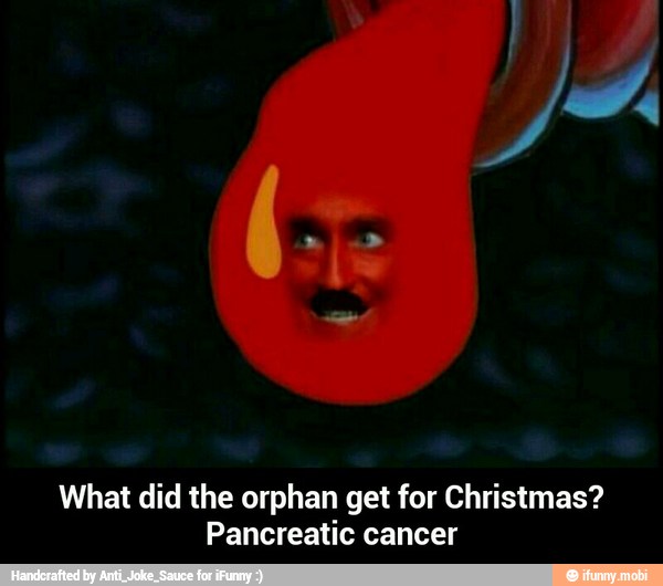 What did the orphan get for Christmas?
Pancreatic cancer - What did the orphan get for Christmas? Pancreatic cancer