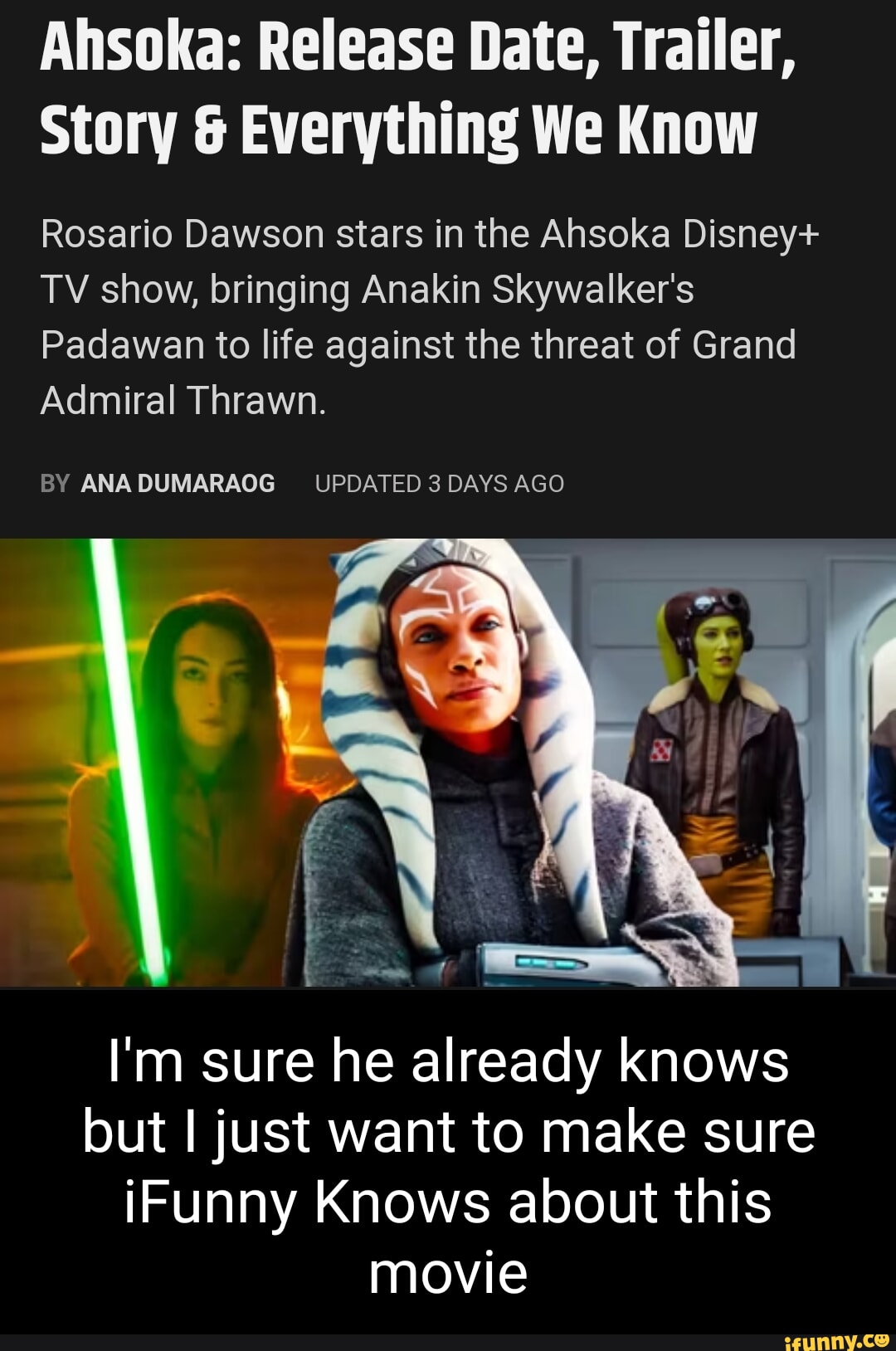 Ahsoka Release Date, Trailer, Story & Everything We Know Rosario