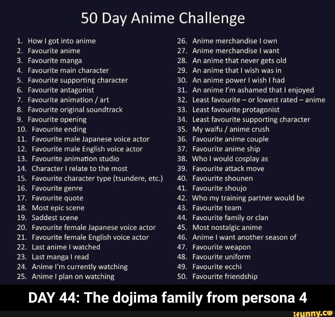 30 Day Anime Challenge 2018