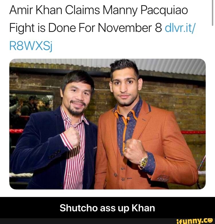 Amir Khan Claims Manny Pacquiao Fight is Done For November 8 dlvr.it ...