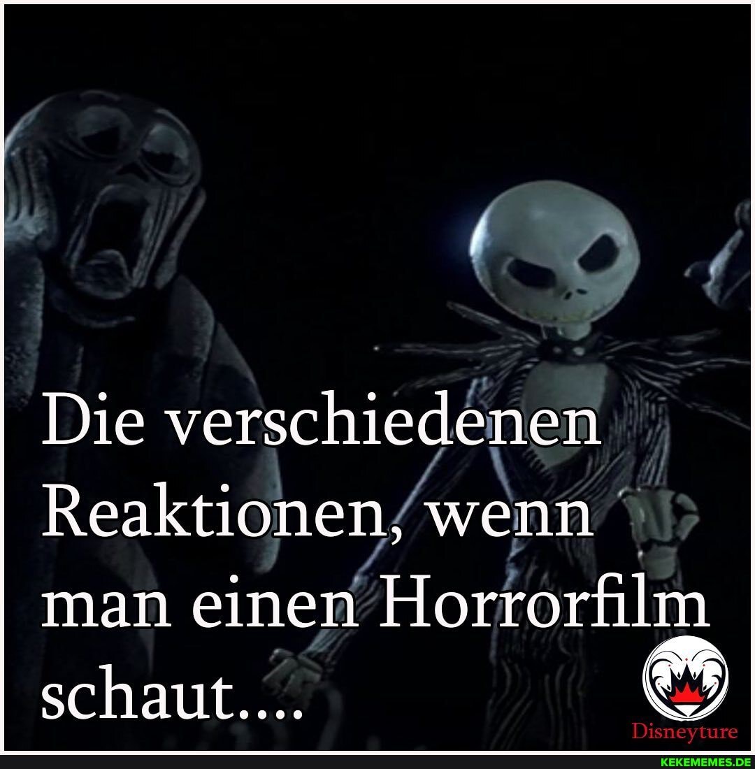 Die verschiedenen
Reaktionen, wenn man einen Horrorfilm schaut....