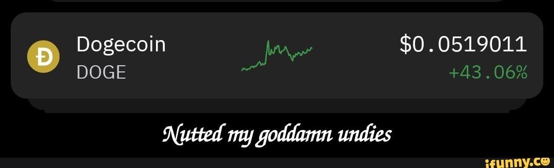 $0.0519011
DOGE
Nutted my goddamn undies - Nutted my goddamn undies