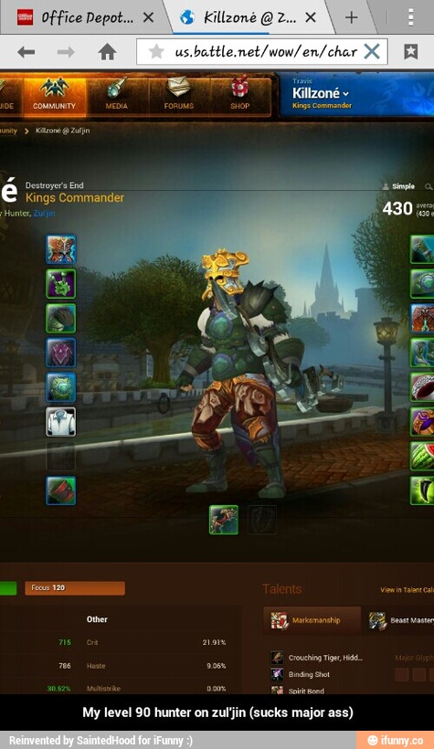 level, hunter, zul, ass