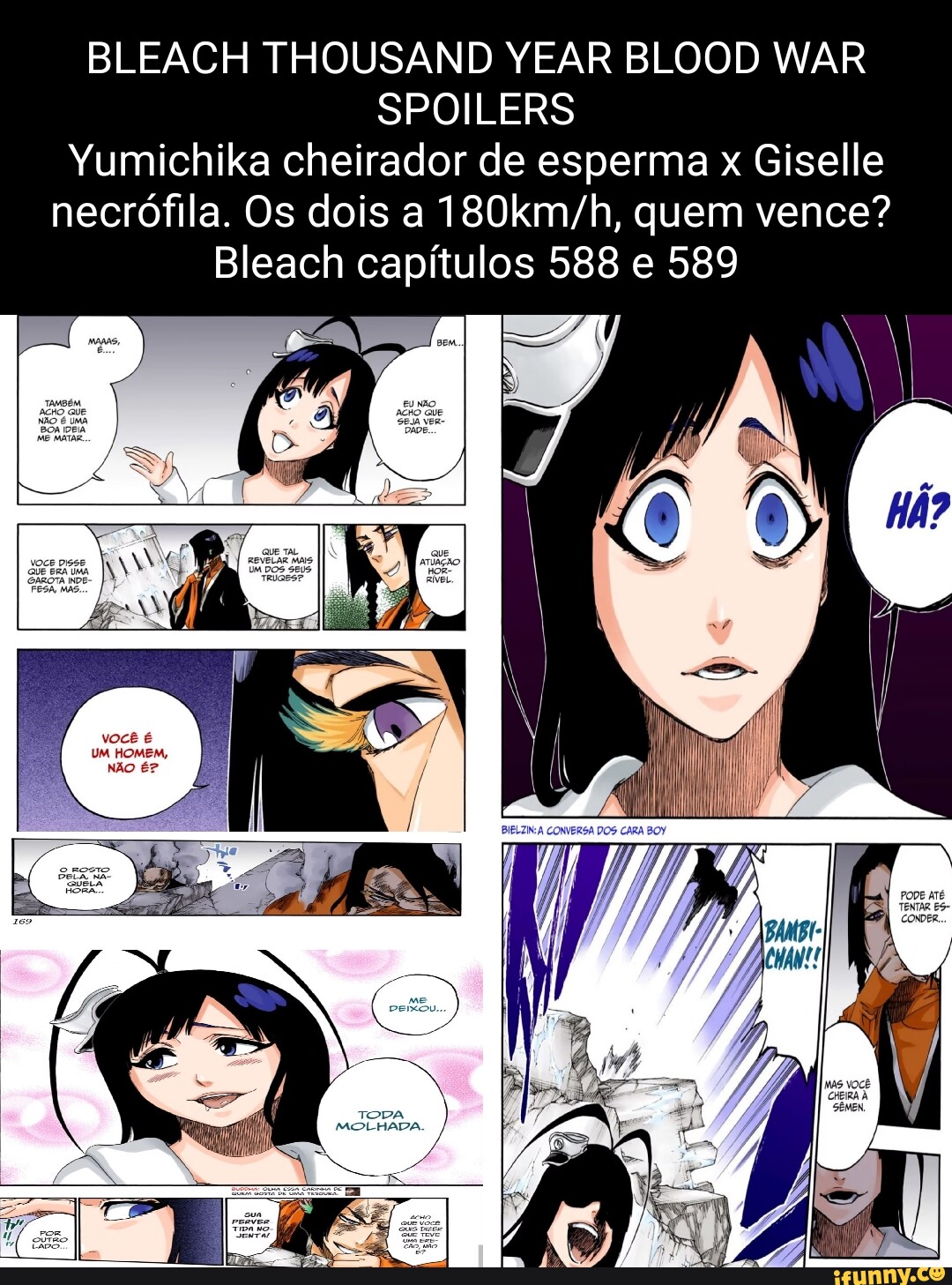 BLEACH THOUSAND YEAR BLOOD WAR SPOILERS Yumichika cheirador de esperma x Giselle necrofila. Os