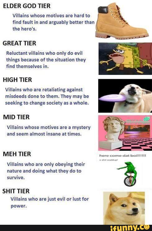 ELDER GOD TIER Villains whose motives are hard :9 find mm in and ...