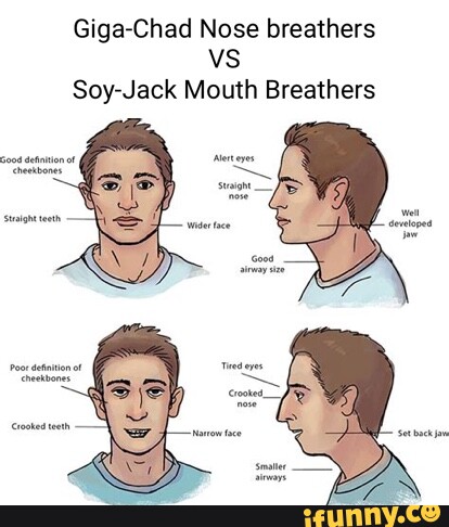 Nose breathers VS Soy-Jack Mouth Breathers - iFunny