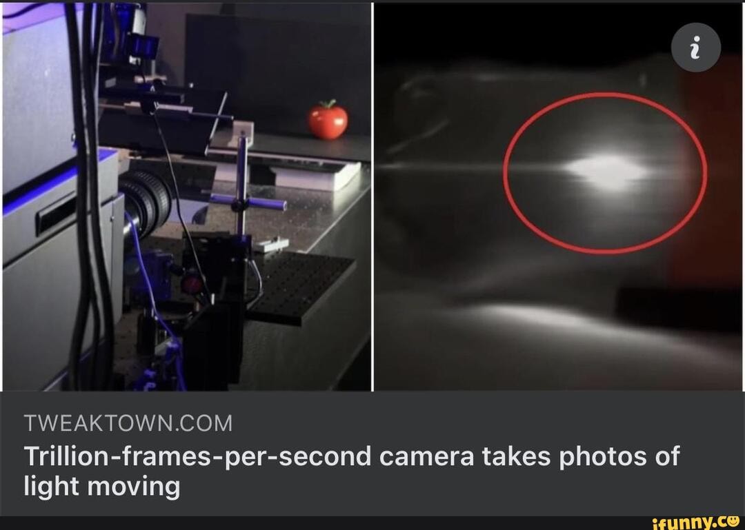 Here’s the original Trillionframespersecond camera takes photos of light moving camera