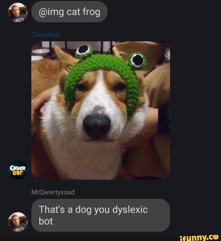 @img cat frog
MrQwertyxsad
That's a dog you dyslexic
bot