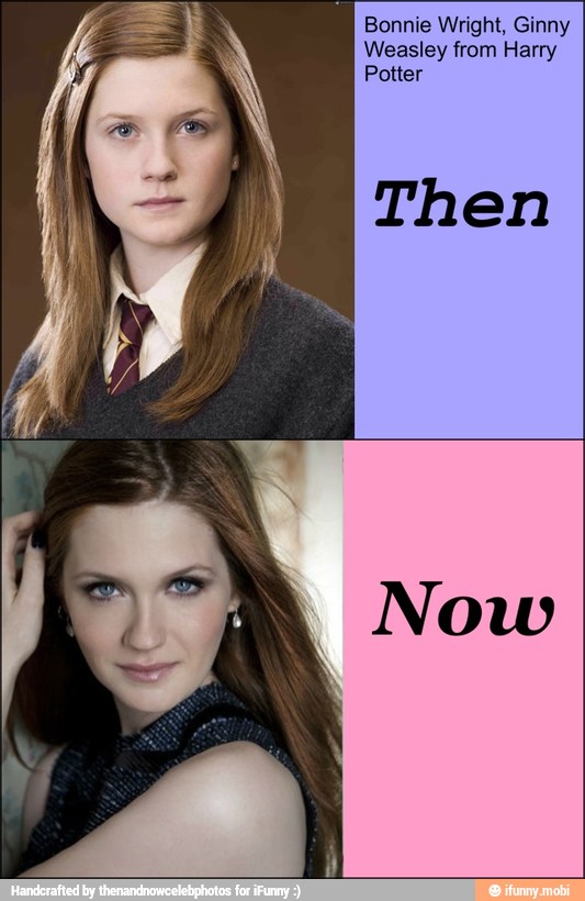 Bonnie Wright, Ginny
Weasley from Harry
Potter
Then