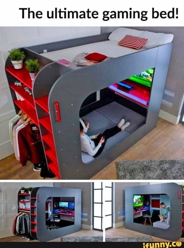 The ultimate gaming bed! iFunny