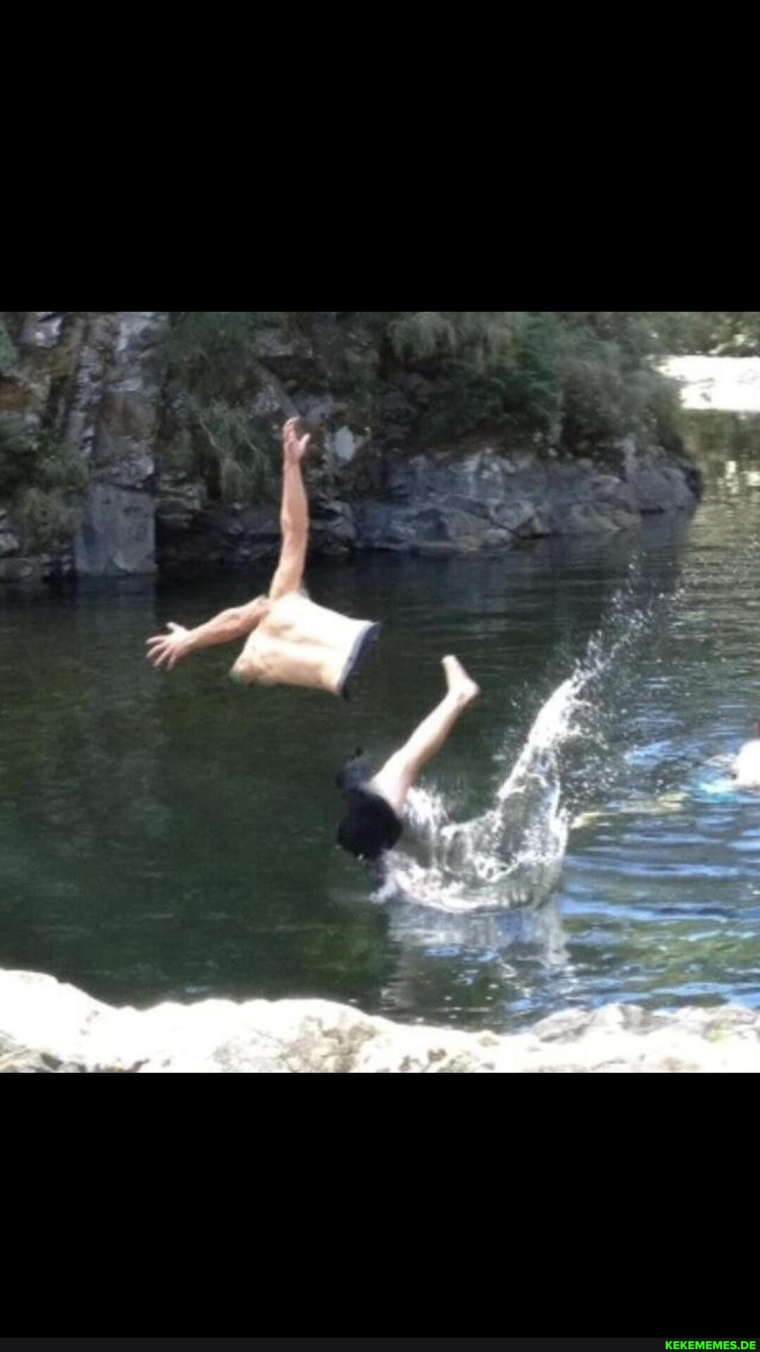 taking, panorama, friend, jumped