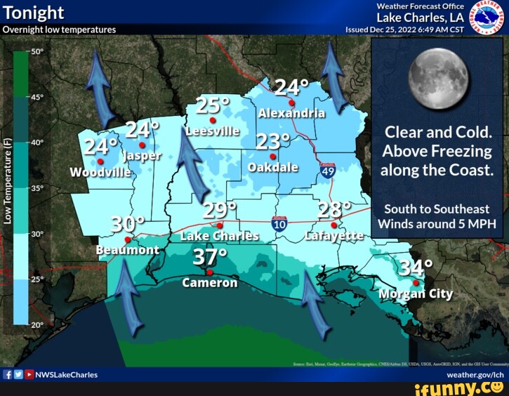 'Weather Forecast Office Tonight Lake Charles, LA Overnight low