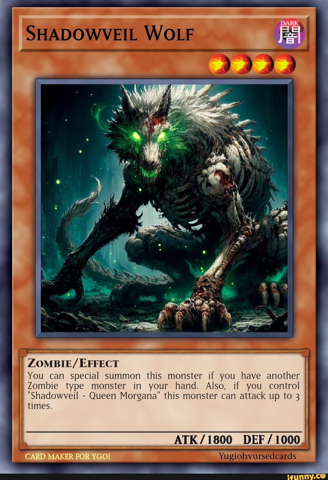 zombie werewolf yugioh card Plague Wolf SDZW-EN015 Yu-Gi-Oh! Card