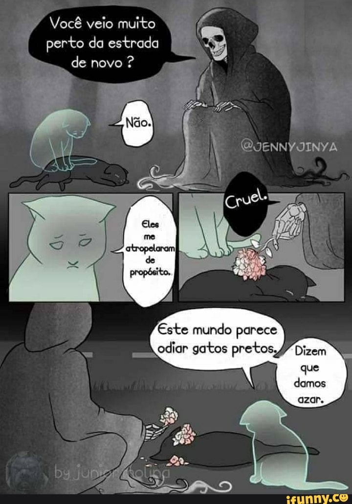 Você veio muito perto da estrada I
de novo ?
Este mundo parece odiar gatos pretos,