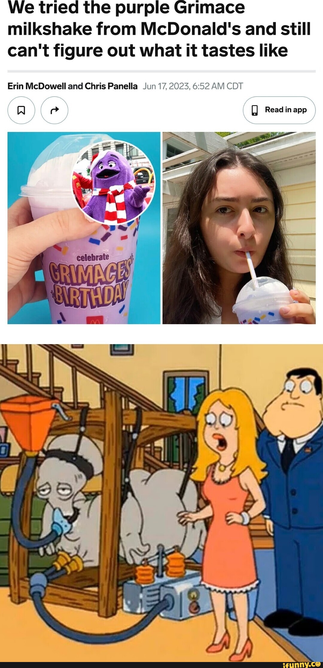 We Tried The Purple Grimace Milkshake From Mcdonalds And Still Cant Figure Out What It Tastes 8888