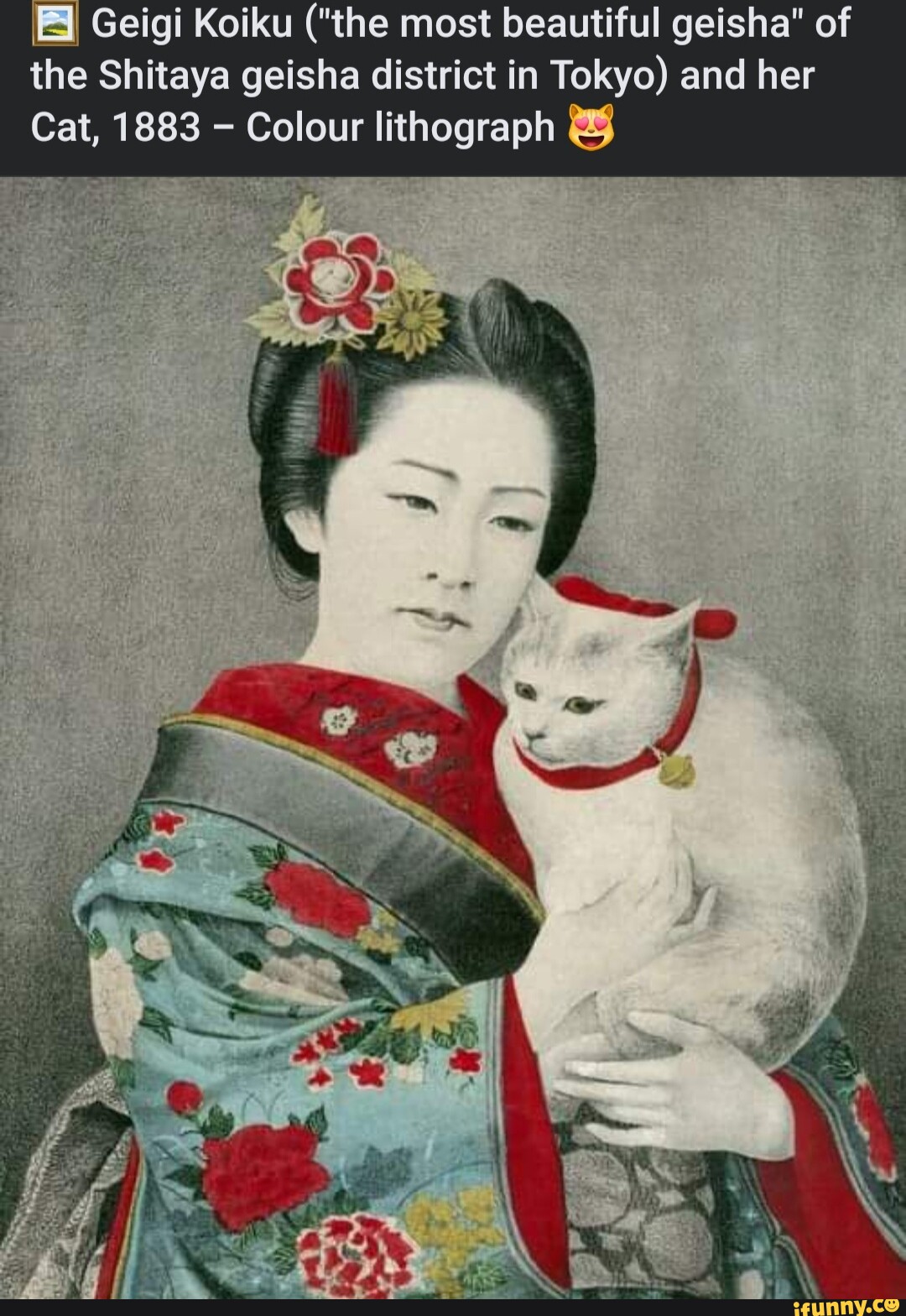 Geigi Koiku ("the most beautiful geisha" of the Shitaya geisha district