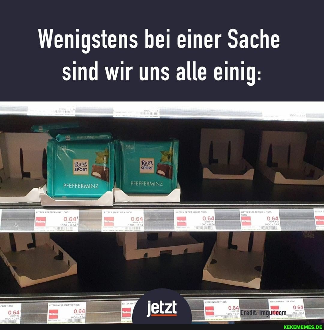 Wenigstens bei einer Sache sind wir uns alle einig:
jetzt