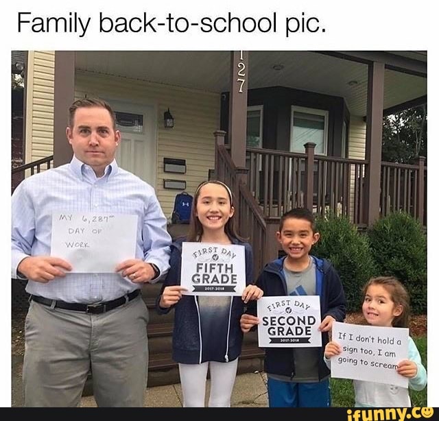 Family back-to-school pic.